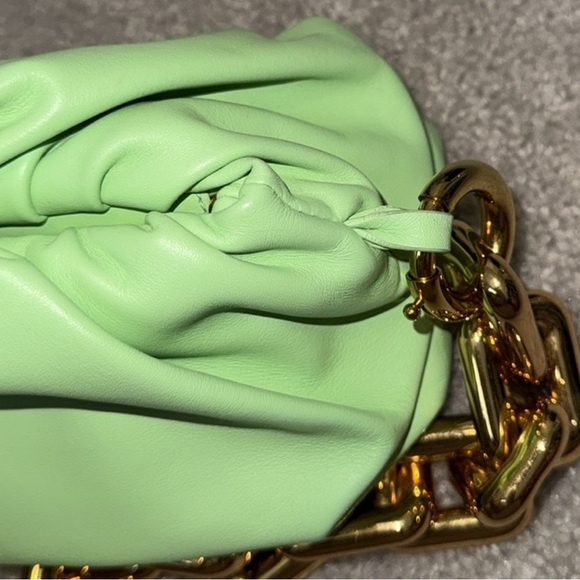 Bottega Veneta Mint Green Chain Pouch Leather Bag NEW - Picture 6 of 14